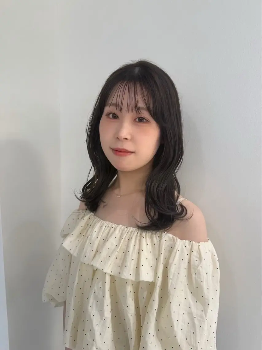 ミディアム カット ヘアカラー トリートメント 🍒透明感カラー /ダブルカラー🍒のヘアスタイル
