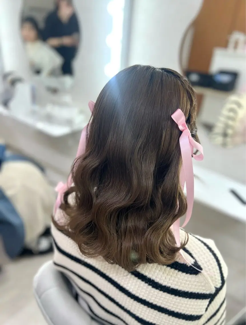 ミディアム ヘアセット/金山 佐野 妃都美のヘアスタイル