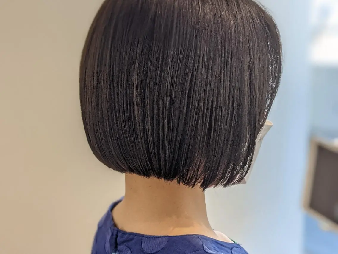 ショート 切りっぱなしボブ ボブ 【大人艶カラー🌿】 中畑リョウのヘアスタイル