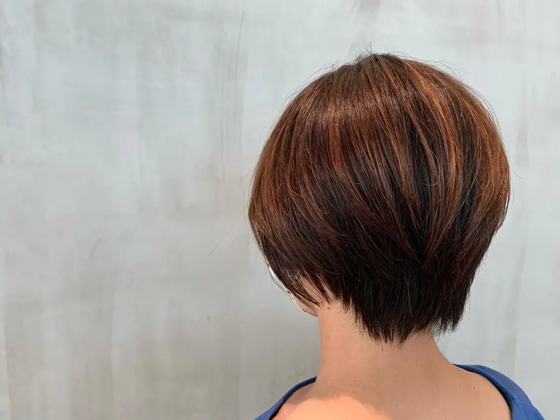 ショート 顔周りカット 山本 亜以子のヘアスタイル