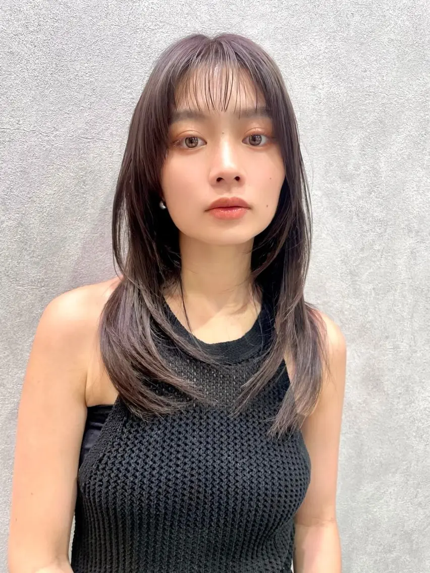 ロング カラー ヘアアレンジ 伸ばしかけ 縮毛矯正 カット 縮毛矯正 トリートメント ✨レイヤー/ 透明感カラー✨冨永剛のヘアスタイル