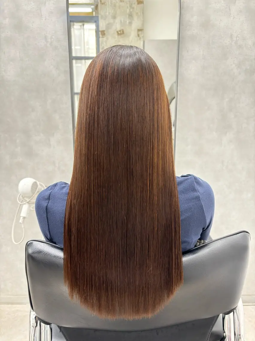 ロング カラー 髪質改善 縮毛矯正 トリートメント ヘアカラー 縮毛矯正 トリートメント すぐ巻ける縮毛矯正 🍀勝倉　麗のヘアスタイル