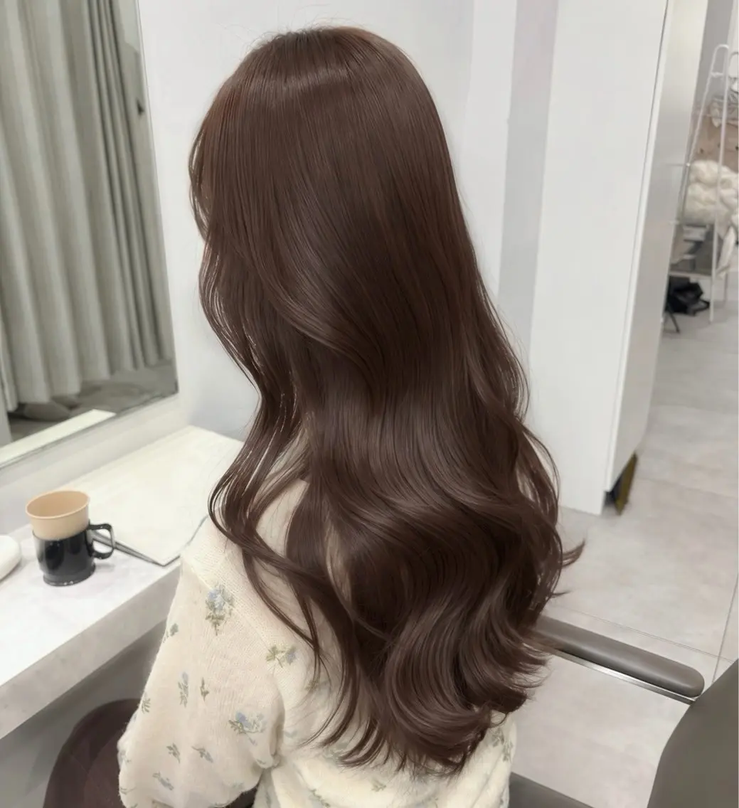 ロング 髪質改善 韓国風ヘア カット ヘアカラー トリートメント 🍒暖色カラー/ 透明感/hina🍒のヘアスタイル