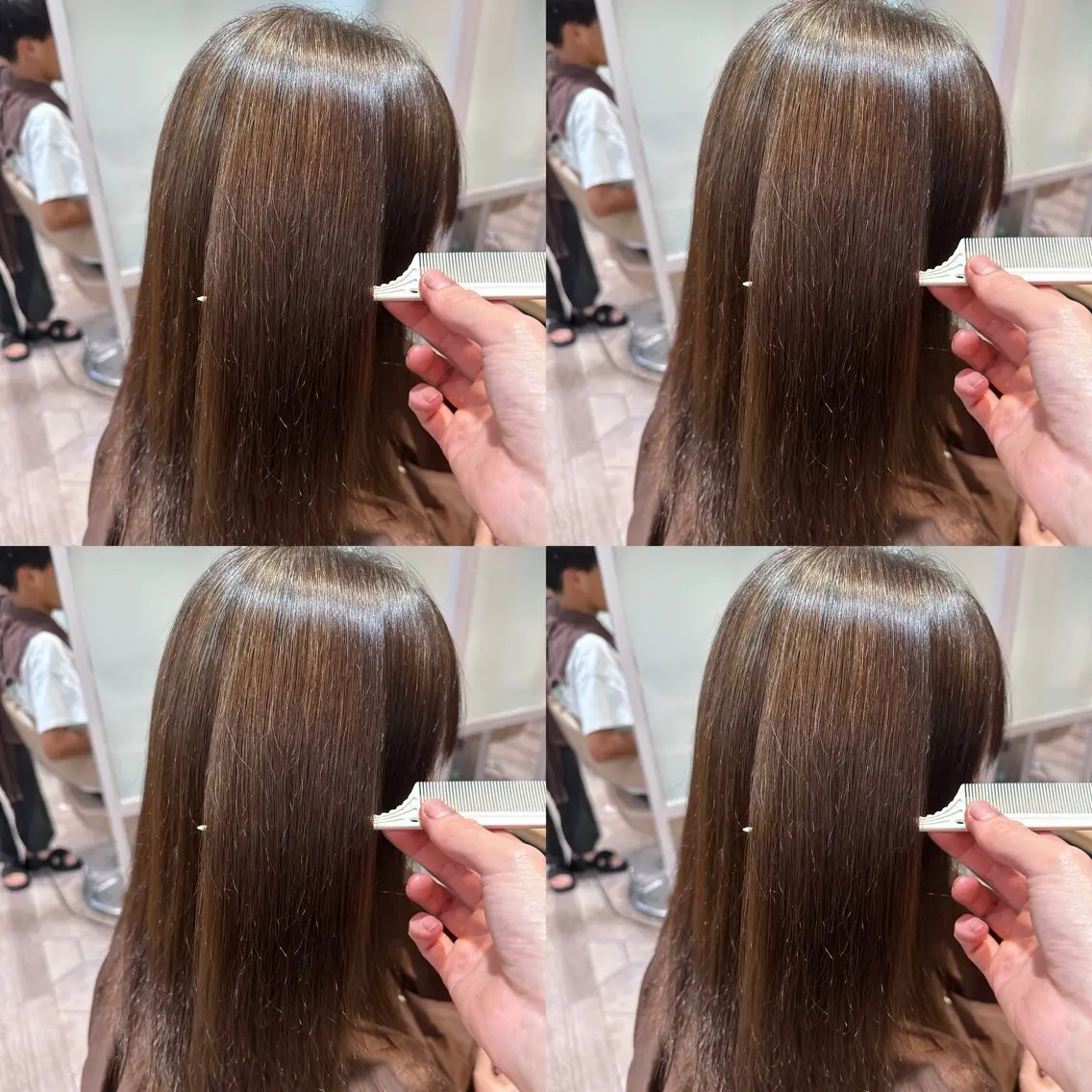 セミロング 酸性ストレート センター南 髪質改善 大引 優のヘアスタイル