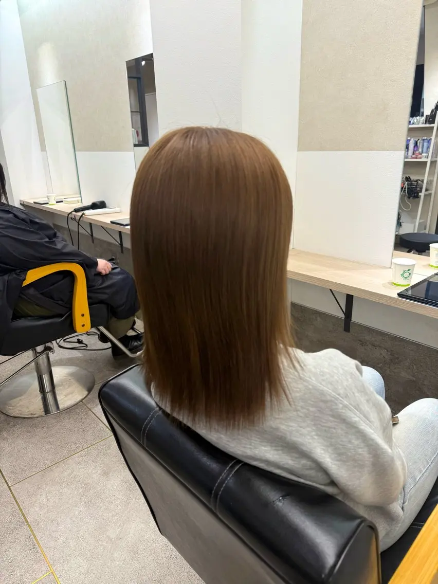ミディアム ヘアカラー トリートメント GiseL 博多 ほのかのヘアスタイル
