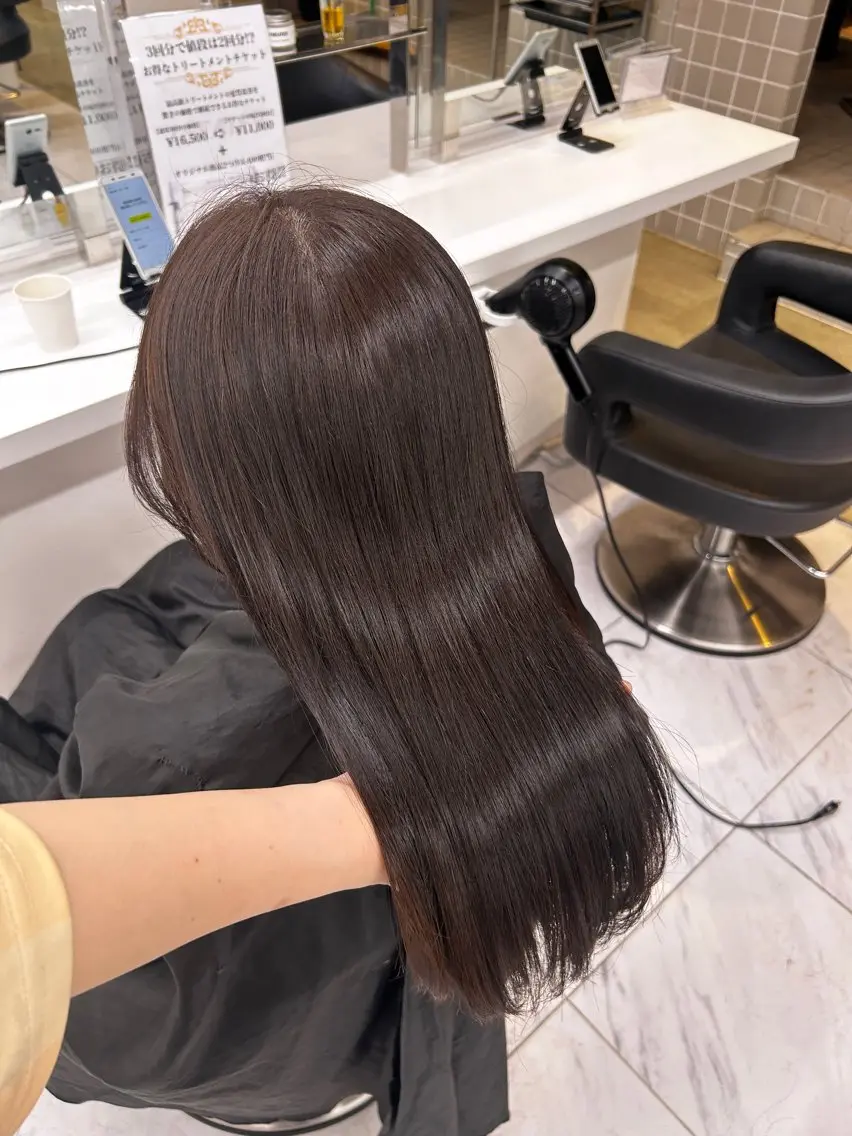 ロング カラー パーマ 🥯縮毛/レイヤー/ ベージュヘア🥯のヘアスタイル