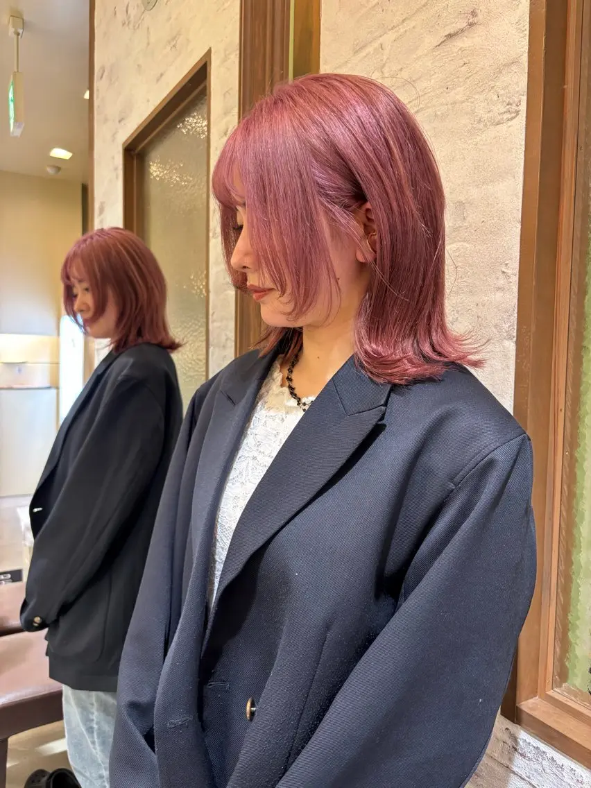ミディアム ヘアアレンジ ヘアカラー 髙木琉菜/レイヤー /シャギーカットのヘアスタイル