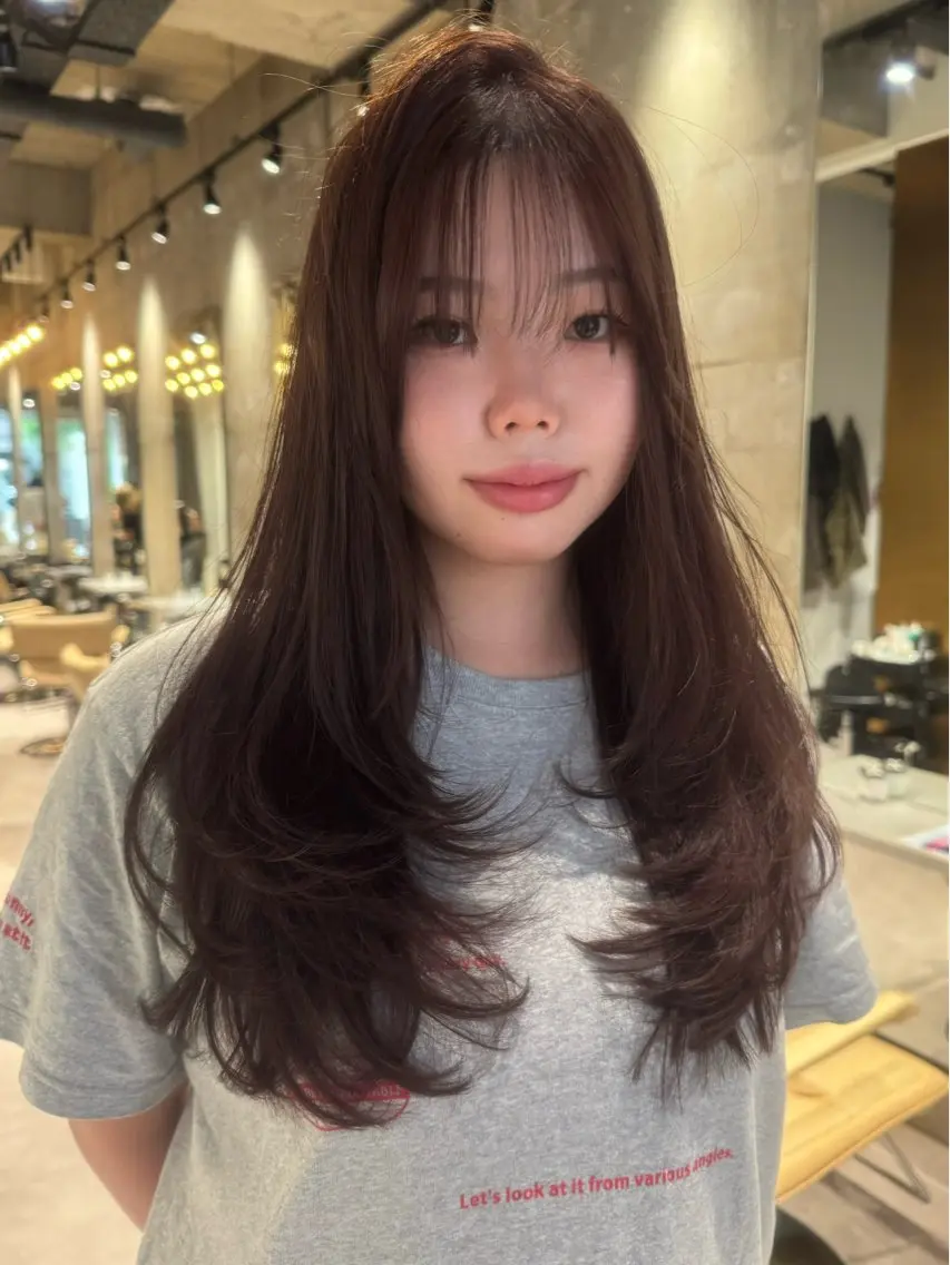 ロング カラー カット ヘアカラー トリートメント ☀️海外レイヤー 🇺🇸/ヒナコのヘアスタイル