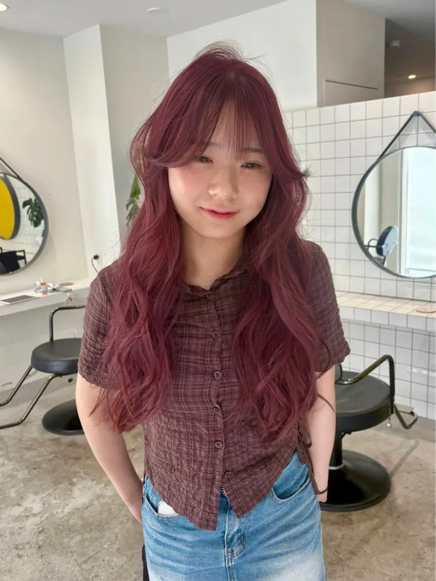 ロング カラー ベージュカラー ブリーチ ブラウンカラー ケアブリーチ 透明感カラー カット ヘアカラー トリートメント kanami/ 中崎町美容室のヘアスタイル