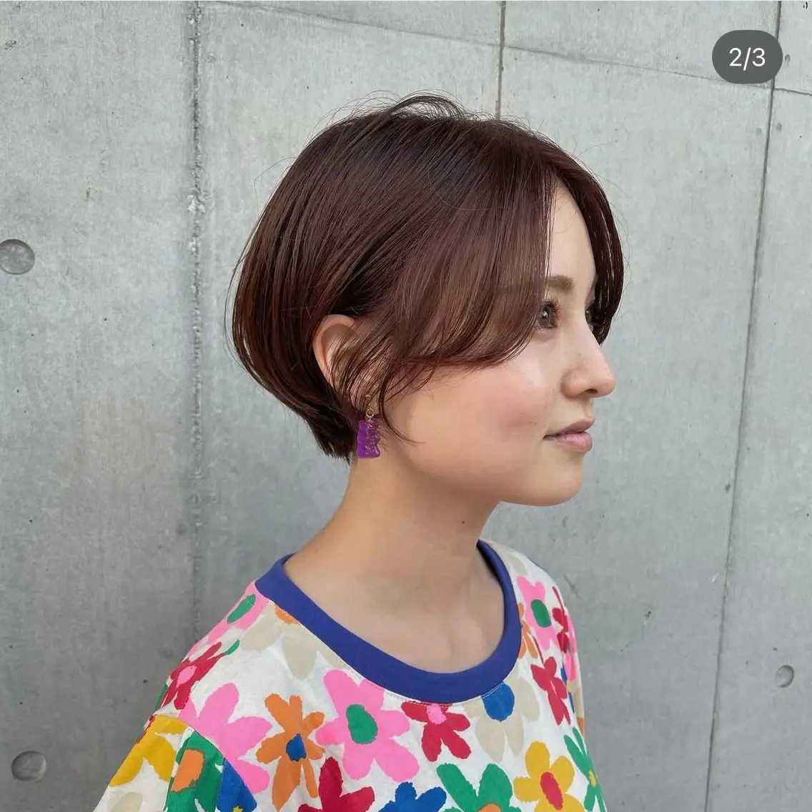 ショート カラー カット ヘアカラー ショートウルフくせ毛 お任せくださいのヘアスタイル