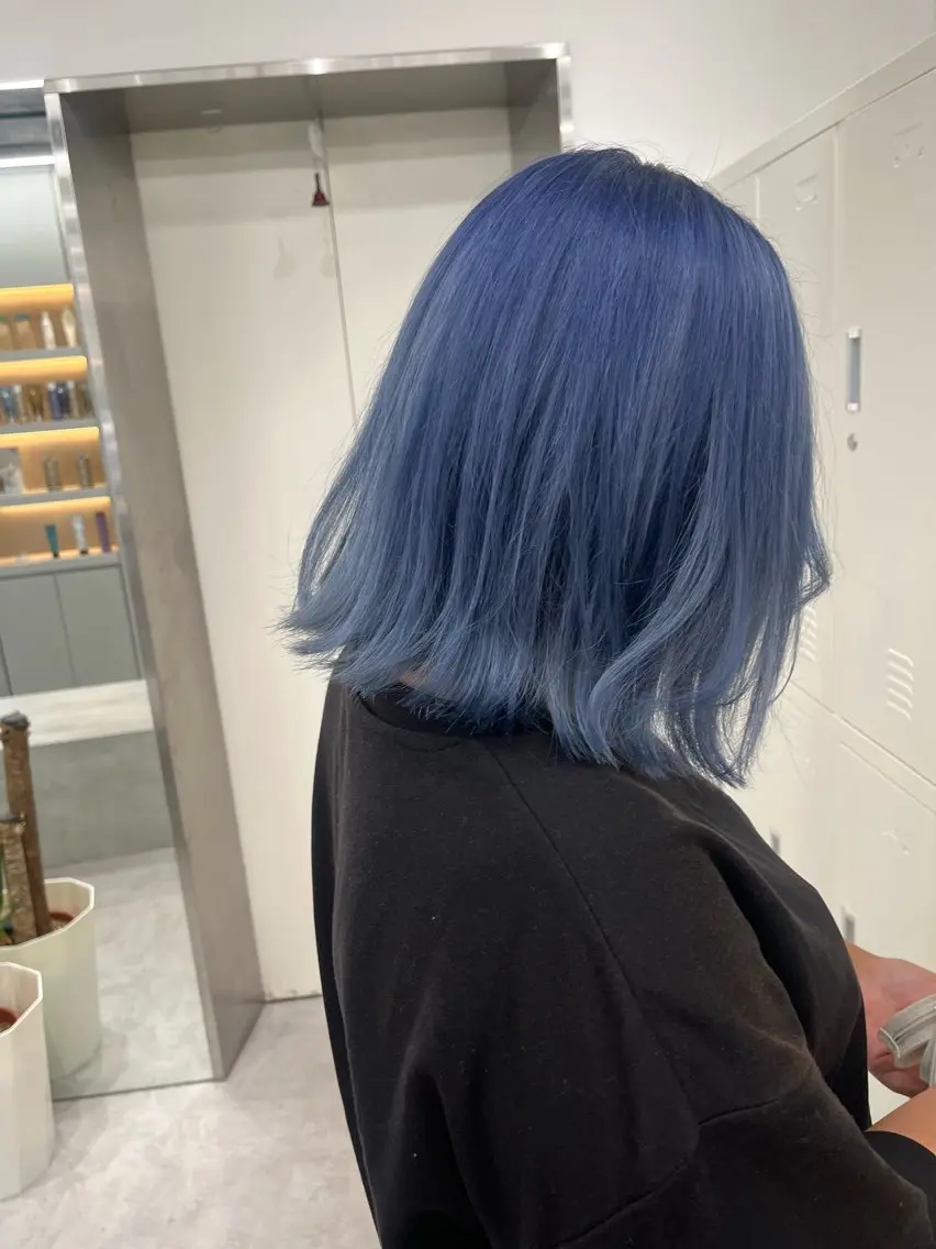 ロング カラー ブルーカラー カット¥1100 ✂️MIUのヘアスタイル