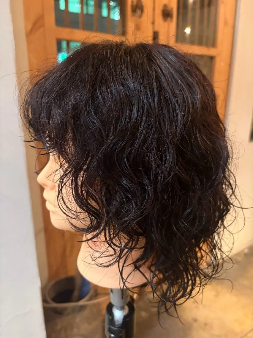 ミディアム パーマ ミディアムパーマ パーマ ユウヒ <レイヤー·パーマ>のヘアスタイル