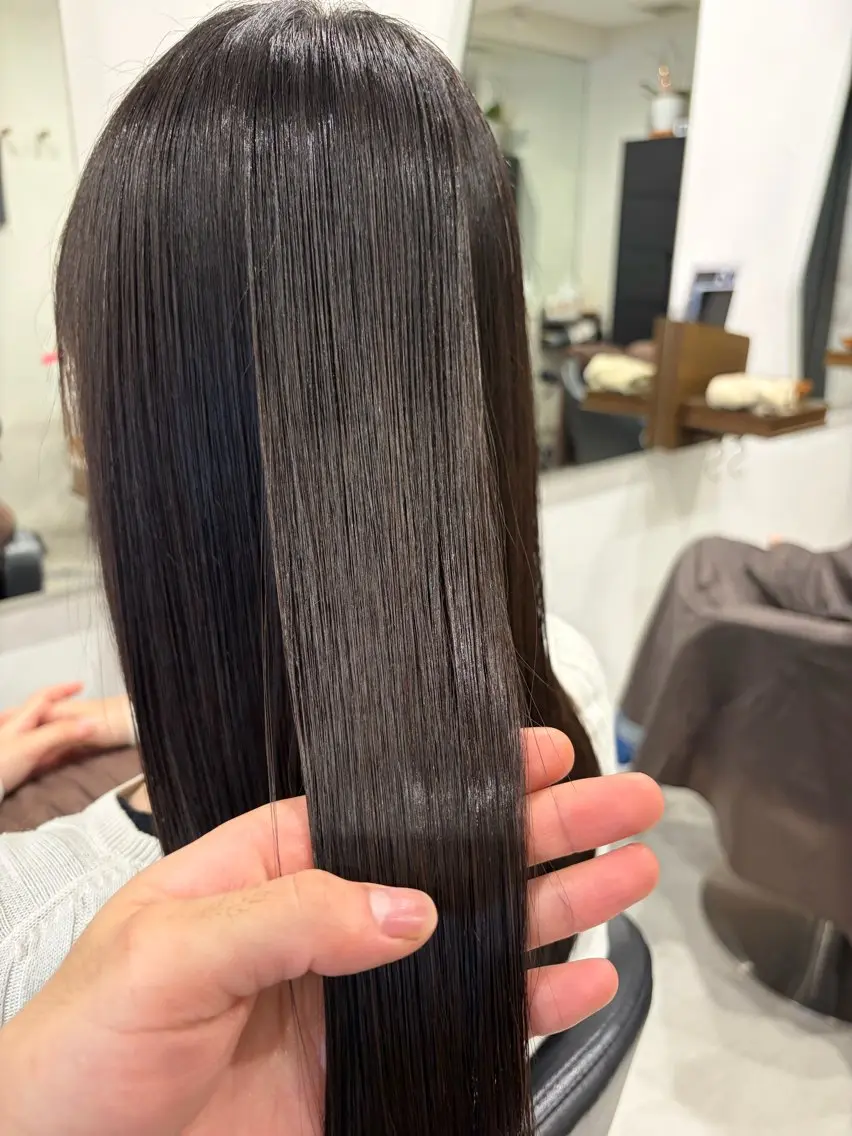 ロング 髪質改善 レイヤーカット トリートメント カット ヘアカラー トリートメント 銀座/髪質改善/ 艶カラー/岸田佳祐のヘアスタイル