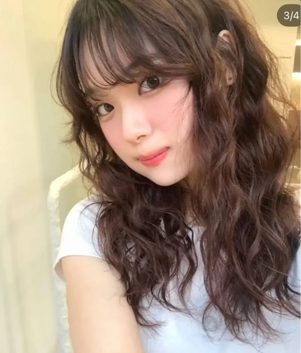 ミディアム パーマ 🎀ツヤ/透明感 モテヘアRIO🎀のヘアスタイル