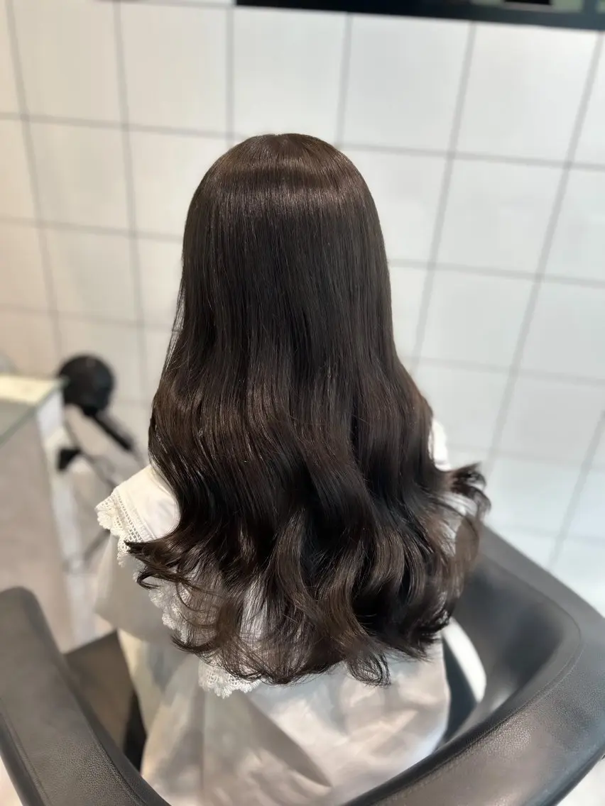 ロング カラー ヘアカラー トリートメント 表参道/透明感カラー /暗髪/ジュキヤのヘアスタイル