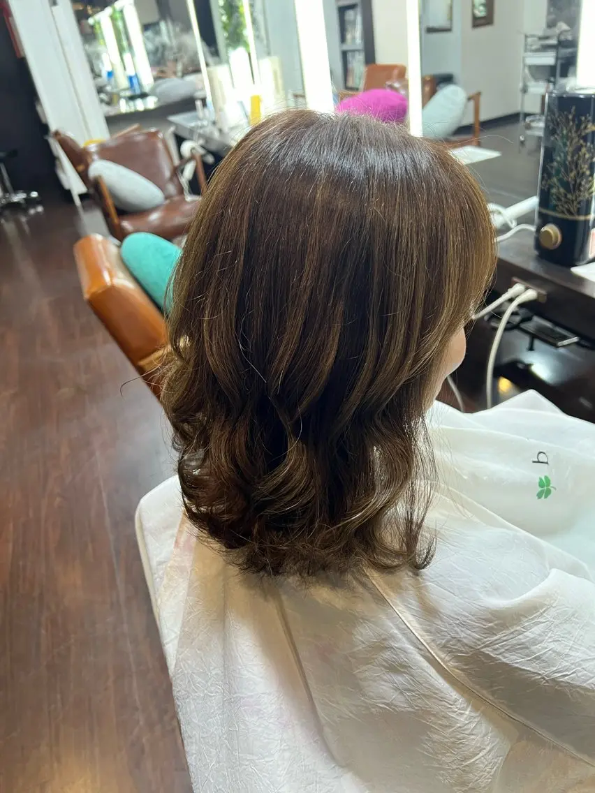 ミディアム カラー ベージュカラー オリーブベージュ オリーブカラー ヘアカラー ✂️カットモデル募集 ✂️chihiroのヘアスタイル