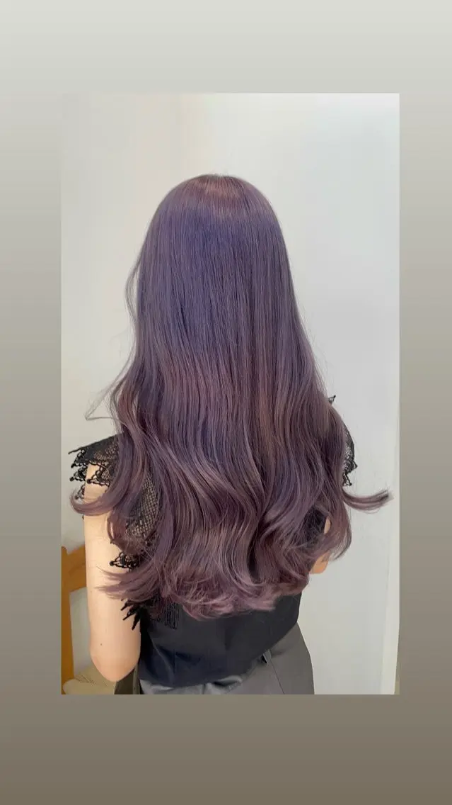 ロング カラー ブリーチ ラベンダーカラー ピンクカラー ピンクラベンダー カット ヘアカラー トリートメント 🦋透明感カラー /ケアブリーチ🦋のヘアスタイル
