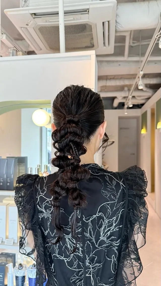 ロング ヘアアレンジ ヘアセット 杉田 茉優のヘアスタイル