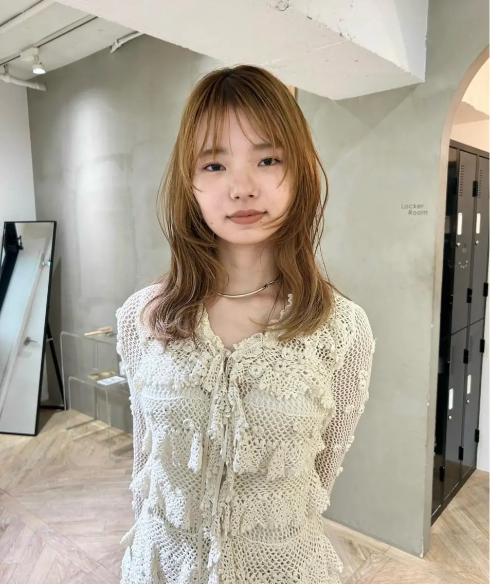 カットで春も可愛いhairに鎖骨下限定の写真