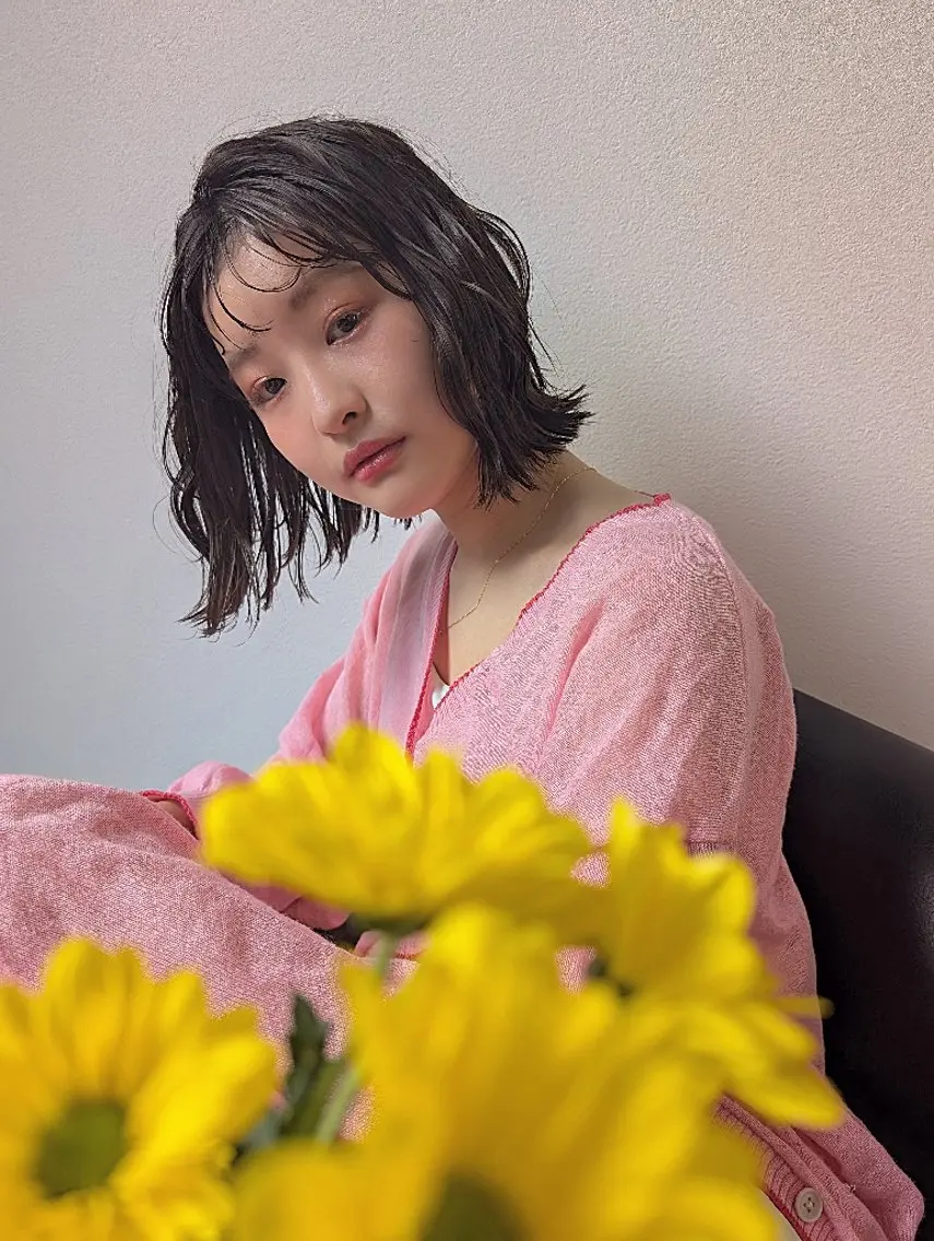 ミディアム ヘアアレンジ 仁科 美乃里のヘアスタイル