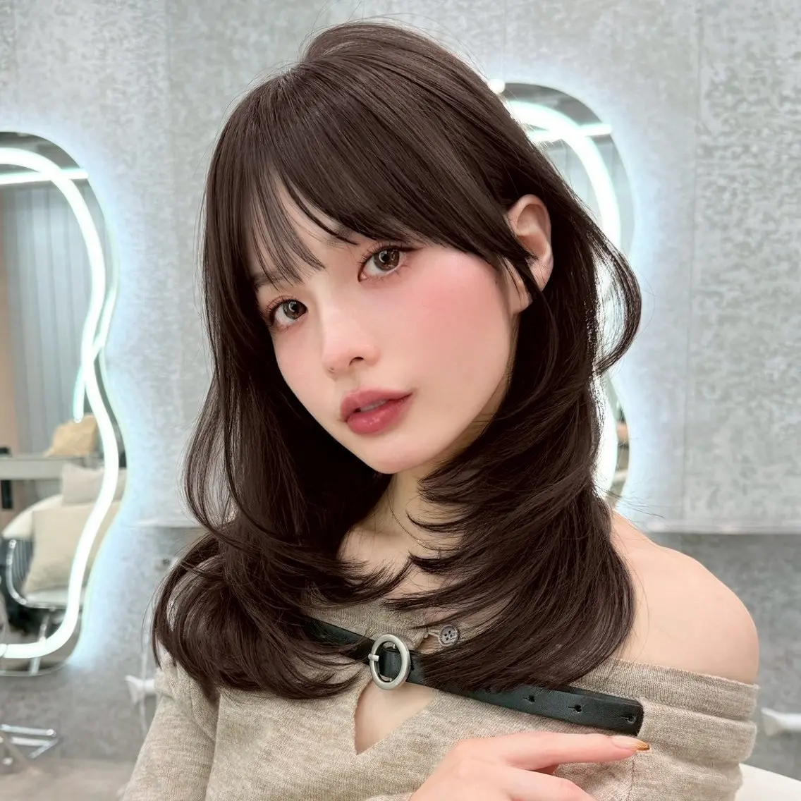 セミロング 大宮/ボブ/レイヤー misuzu🎀🤍のヘアスタイル