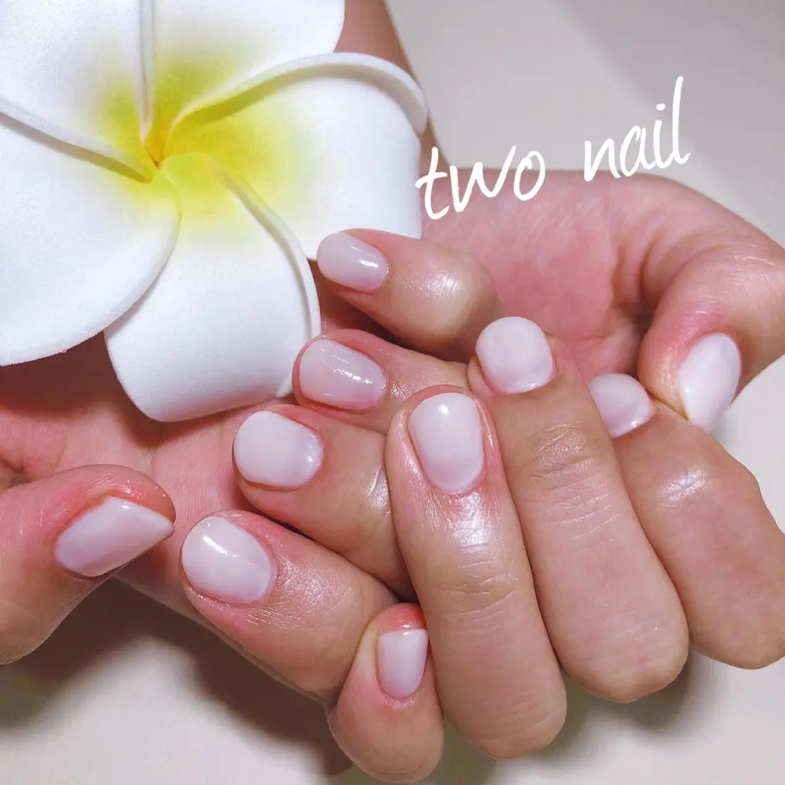 ネイル クリアネイル ワンカラーネイル two nailのネイルデザイン