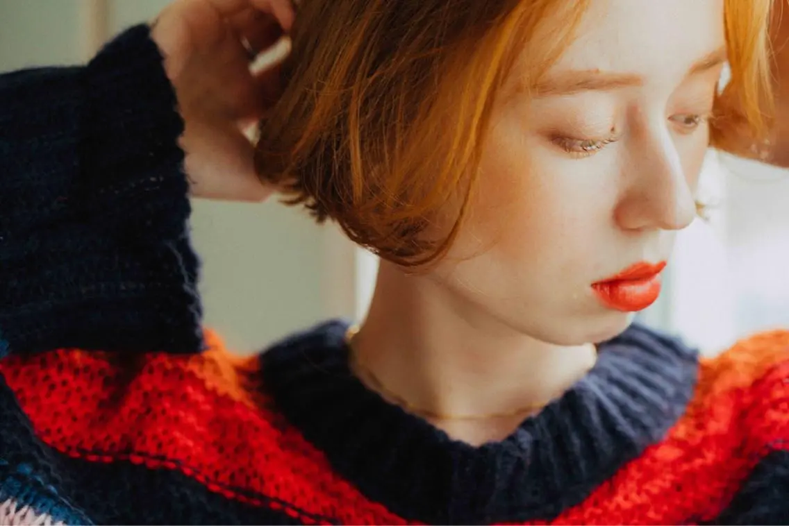 ミディアム ボブ ウルフカット 藤井 仁紀のヘアスタイル