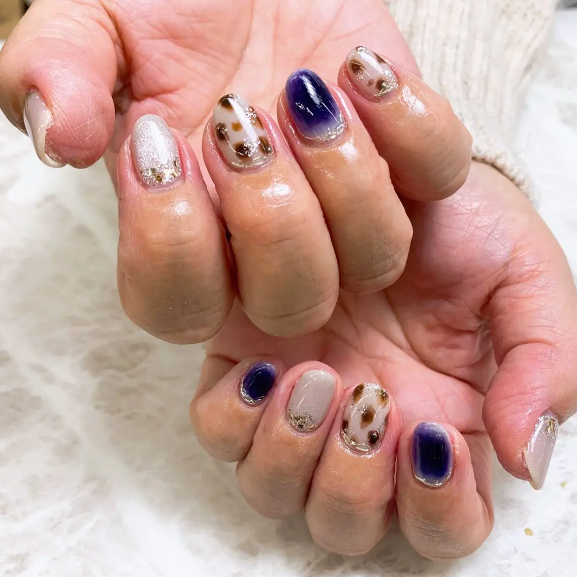 ネイル ハンドネイル ⭐︎休業中の練習⭐︎ JNA認定講師髙橋のネイルデザイン