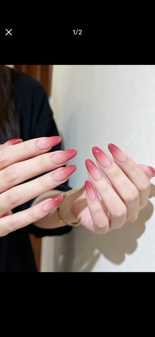 【hand】長さ出しグラデーション +ジェルオフ+550の写真
