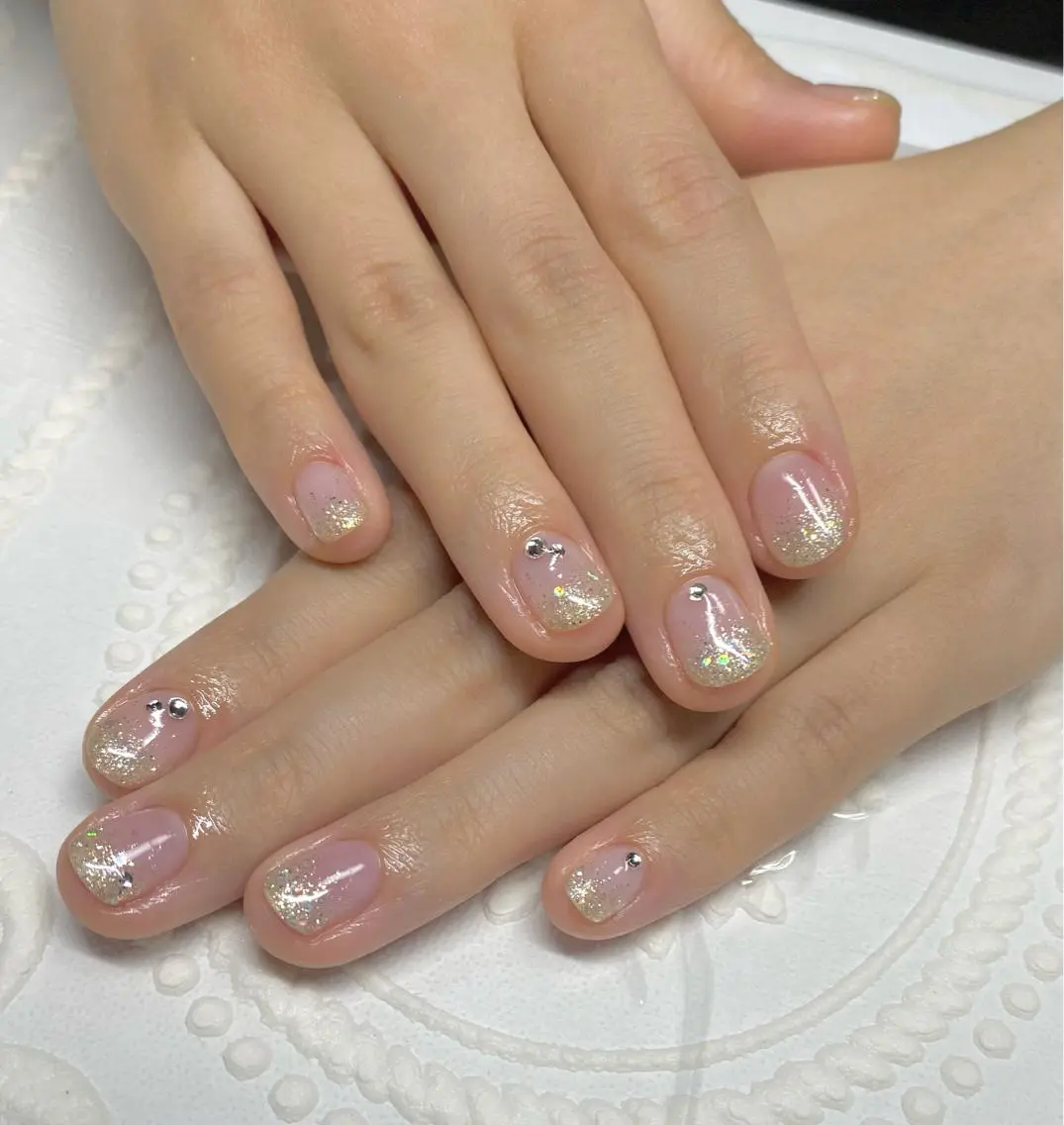 ショート ネイル グラデーション ハンドネイル LUNE NAILのその他イメージ