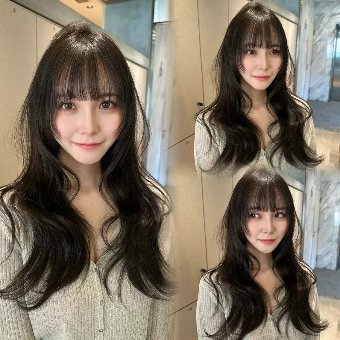 セミロング くびれヘア 韓国風ヘア レイヤーカット 小顔カット ワンホンレイヤー カット ヘアカラー トリートメント ヘアセット 銀座副店長/レイヤー /髪質改善/田島のヘアスタイル