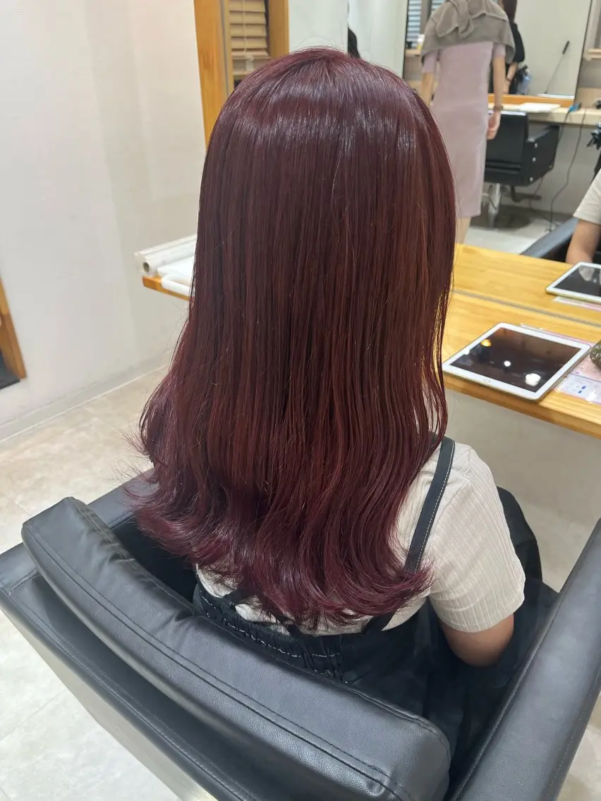 ロング カラー ピンクカラー 【ニュアンスカラー・ 髪質改善】スズキカナのヘアスタイル