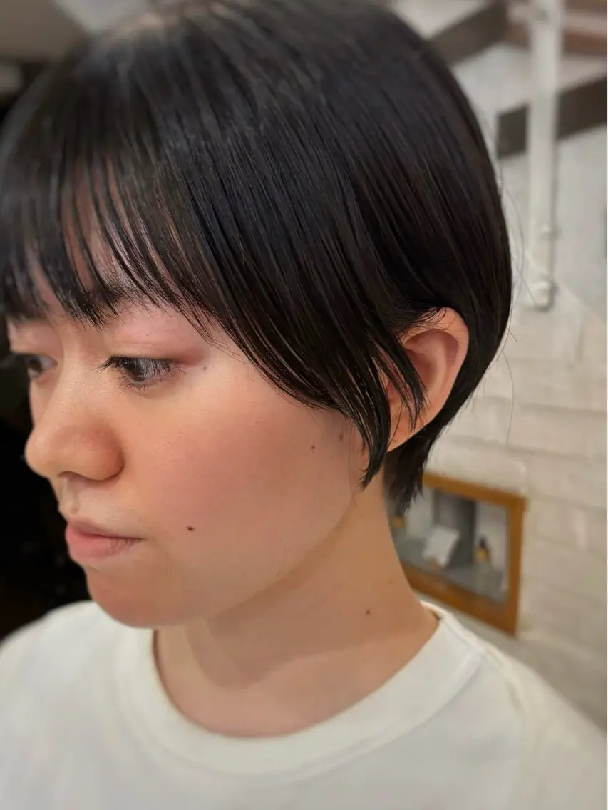 ショート 顔周りカット ショートヘア カット ナチュラルスタイル feel/則長 玲央のヘアスタイル