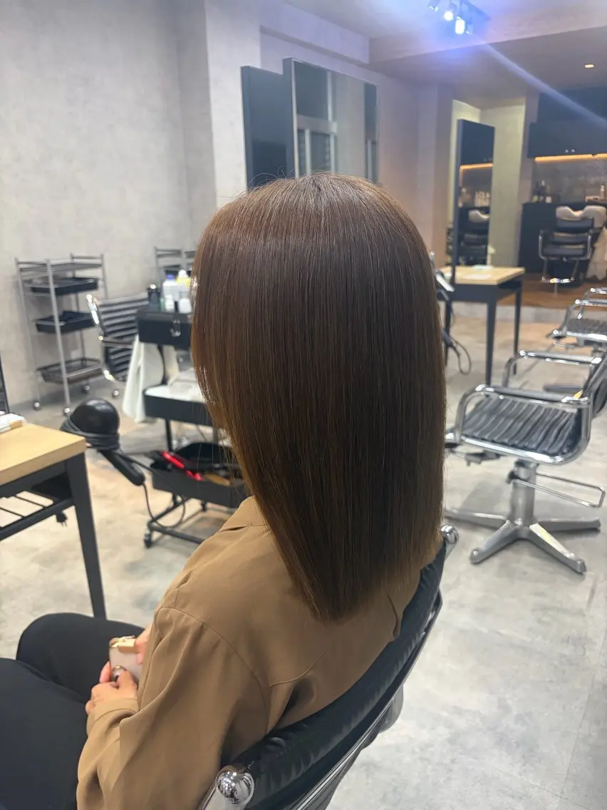 ミディアム カラー ヘアカラー トリートメント 【SAKURA】 あゆな🎀のヘアスタイル