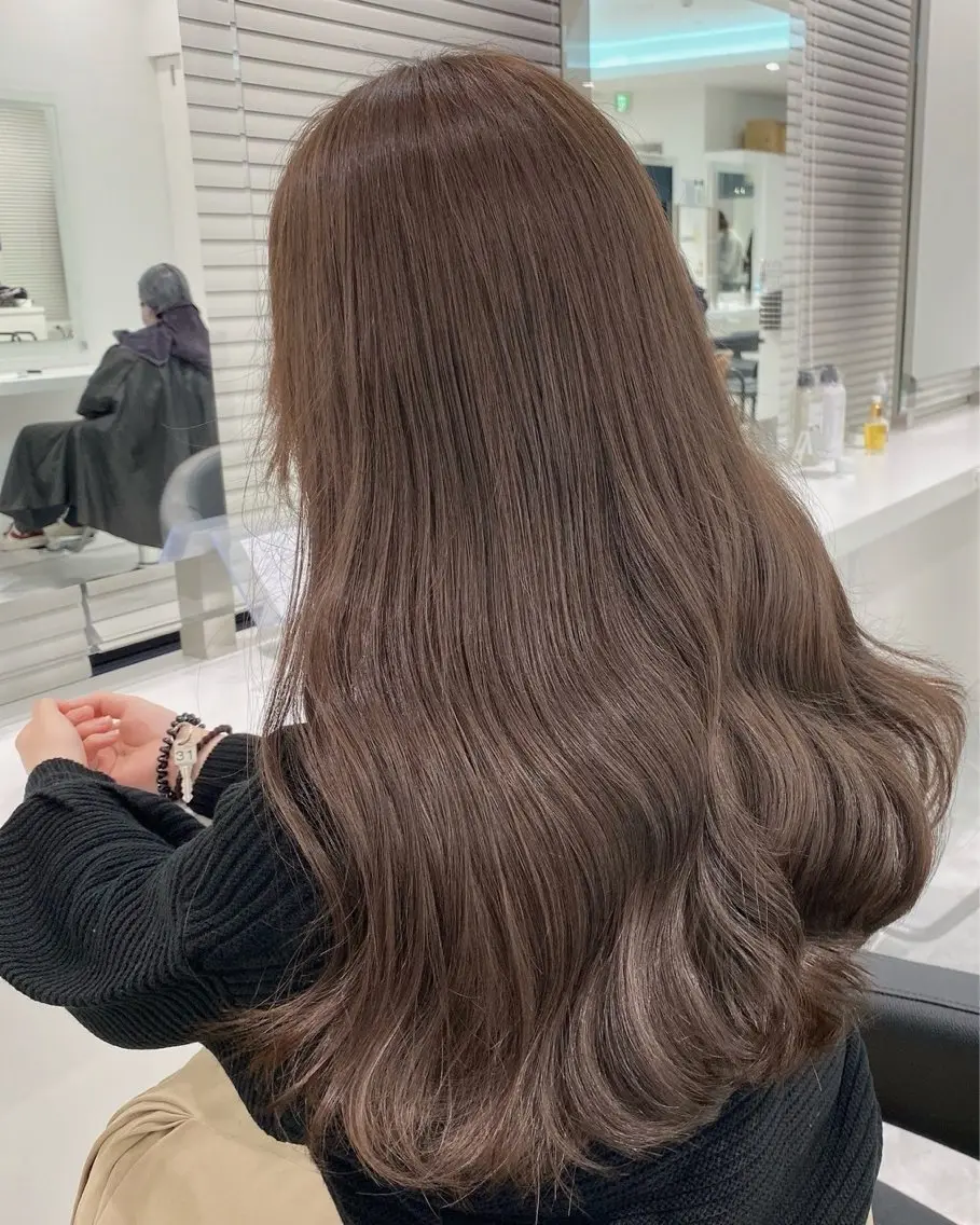 ロング カット ヘアカラー 韓国トレンドヘア🤍 Chima🤍のヘアスタイル