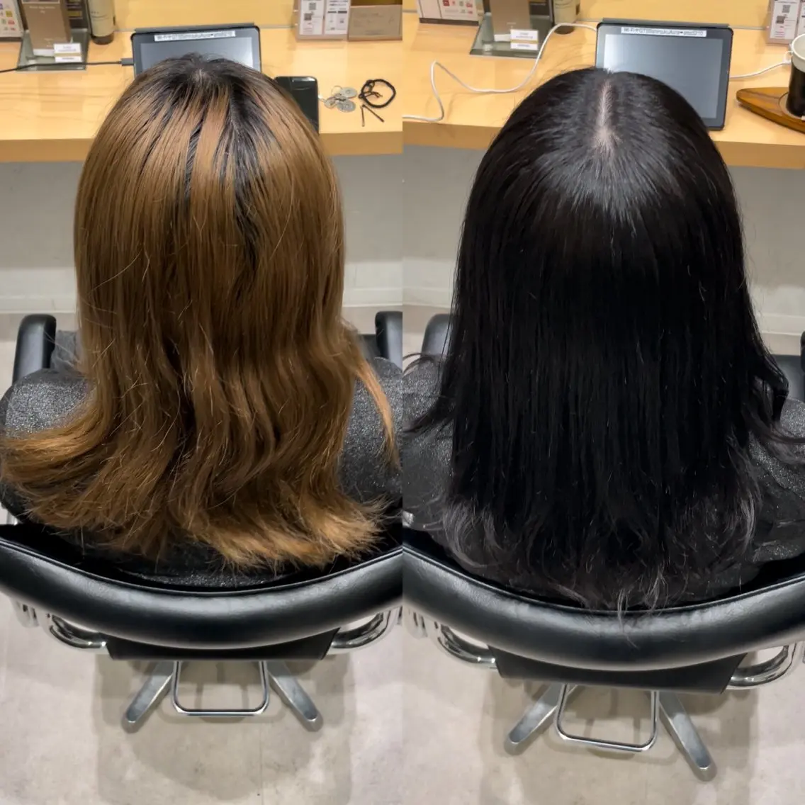 セミロング カラー アディクシーカラー 透明感カラー エドルカラー グレージュ トリートメント 髪質改善ヘアケア 艶髪特化/上田のヘアスタイル
