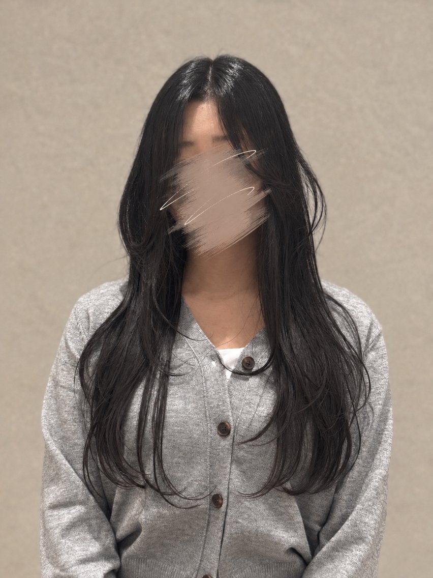 ロング 顔周りカット レイヤーカット 仲嶋 愛歌のヘアスタイル