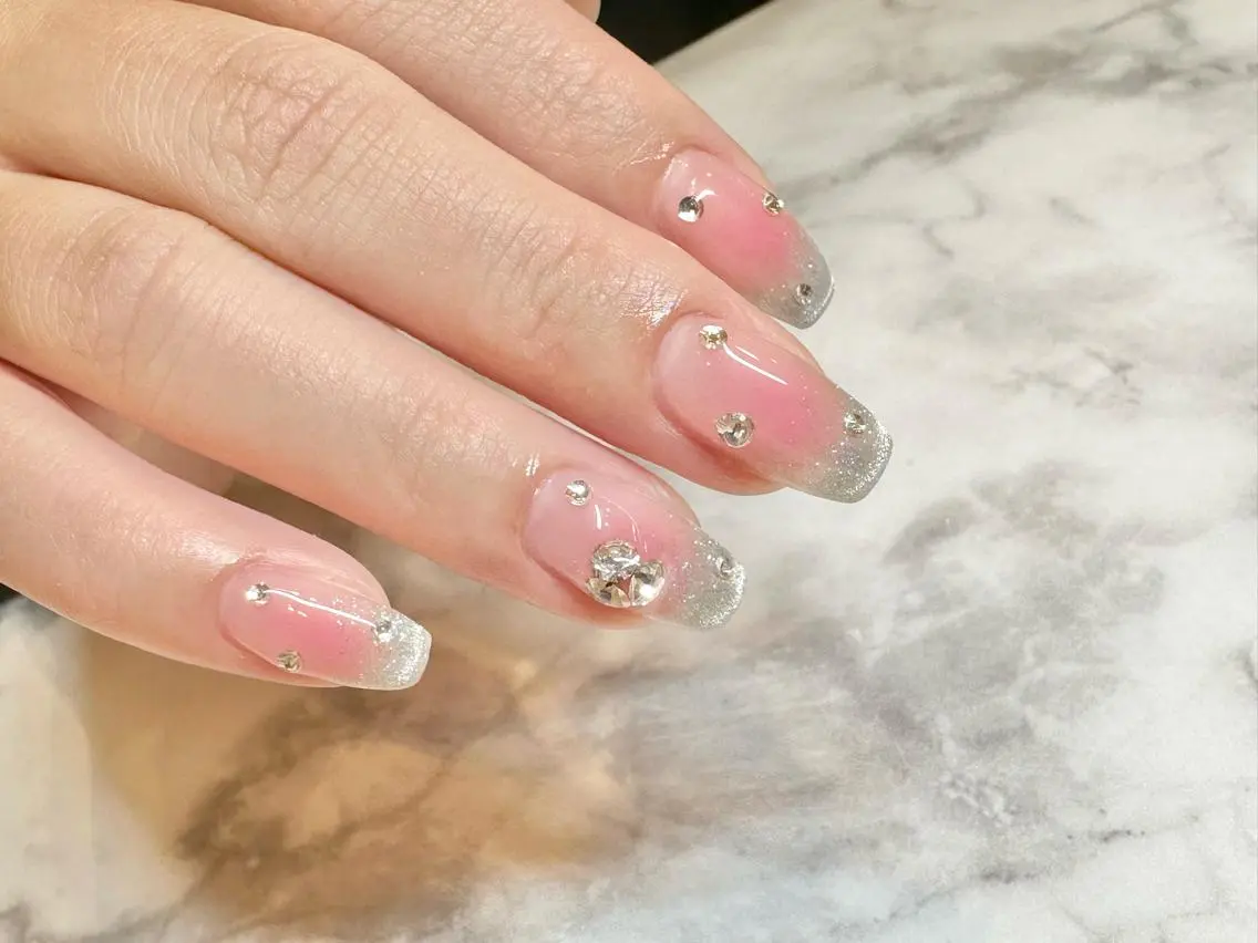 ネイル ロングネイル メンズネイル スカルプネイル スクエアネイル 痛ネイル🩶推し活 🤍店長sagawaのネイルデザイン