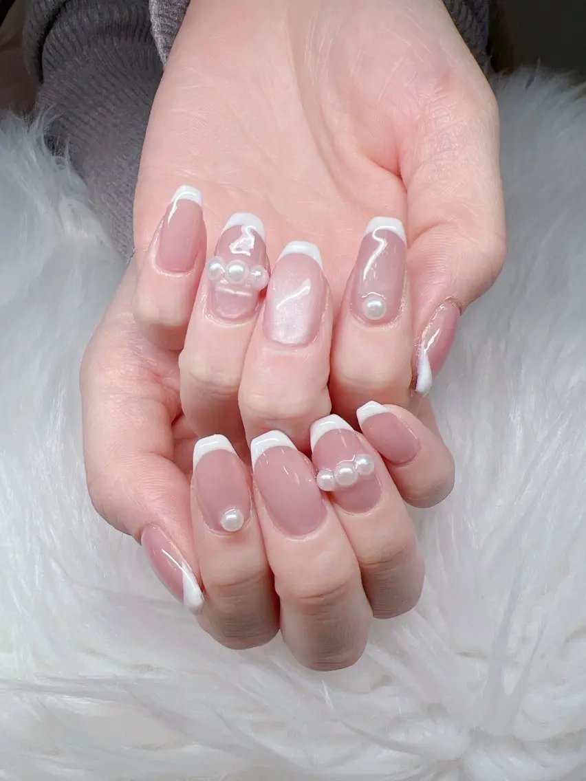 ネイル ハンドネイル Lee Nails チップ長さだし専門店のネイルデザイン