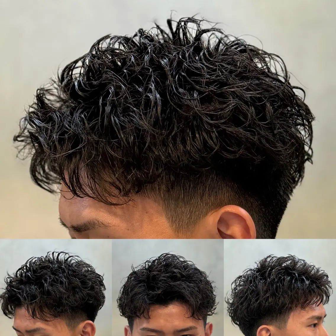 ショート パーマ メンズ カット パーマ トミモト アユムのヘアスタイル
