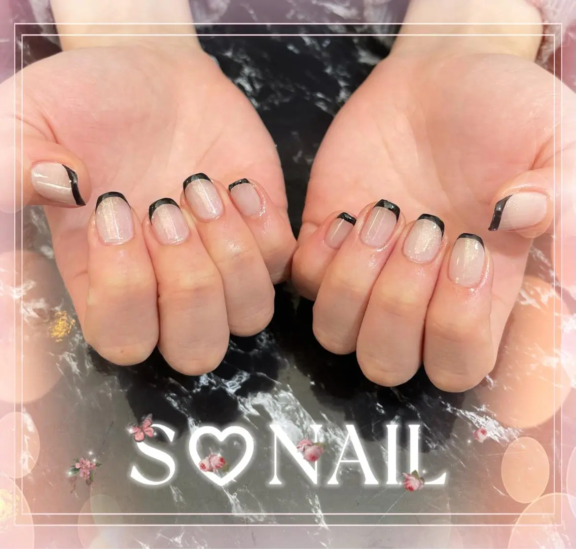 ネイル フレンチネイル ハンドネイル S.NAIL Suuのネイルデザイン