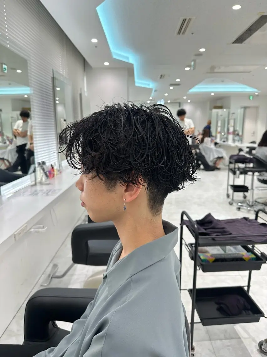 パーマ メンズ カット パーマ 🐺韓国風メンズ特化 あさひ🐺のヘアスタイル