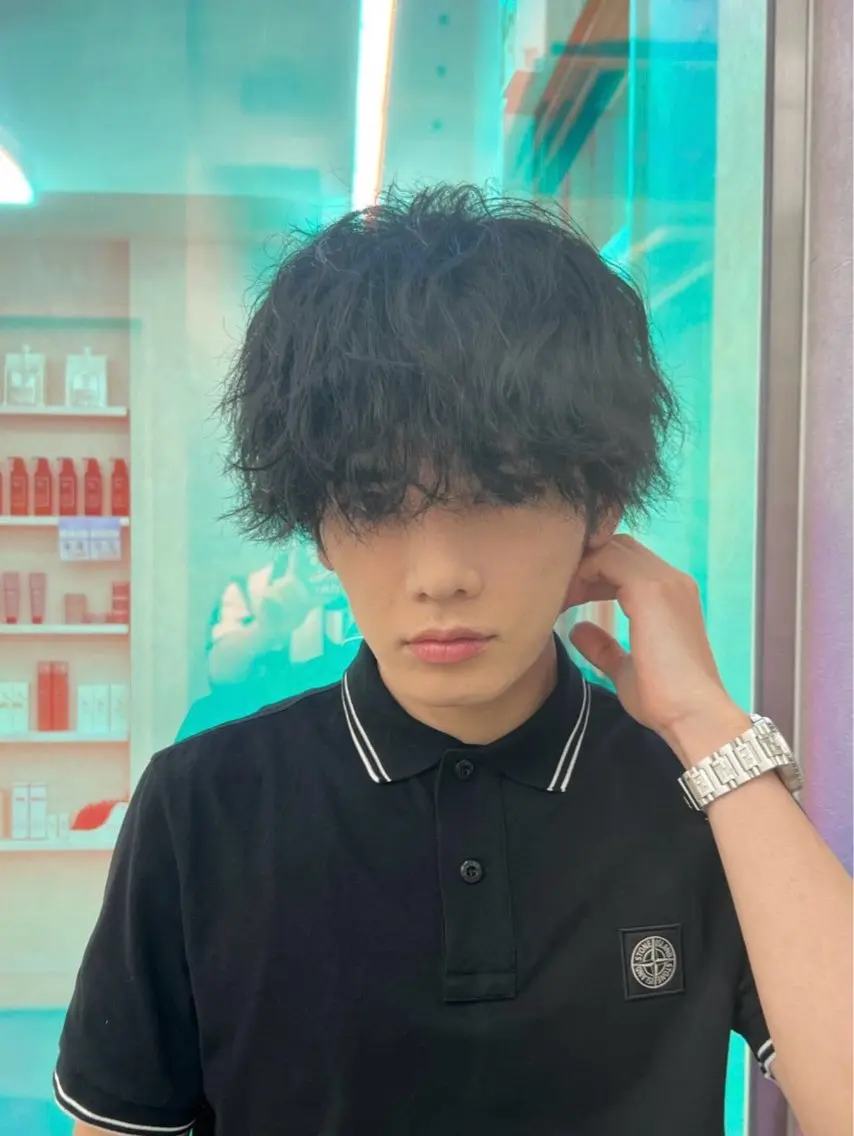 ショート その他 メンズパーマ熊谷 フェザーパーマのヘアスタイル