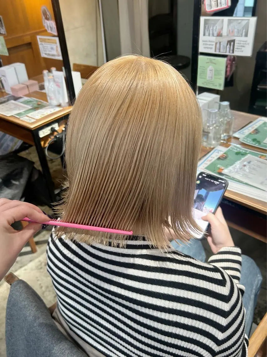 ショート カラー ベージュカラー カット ヘアカラー RINO/似合わせ /女性専用𖧷のヘアスタイル