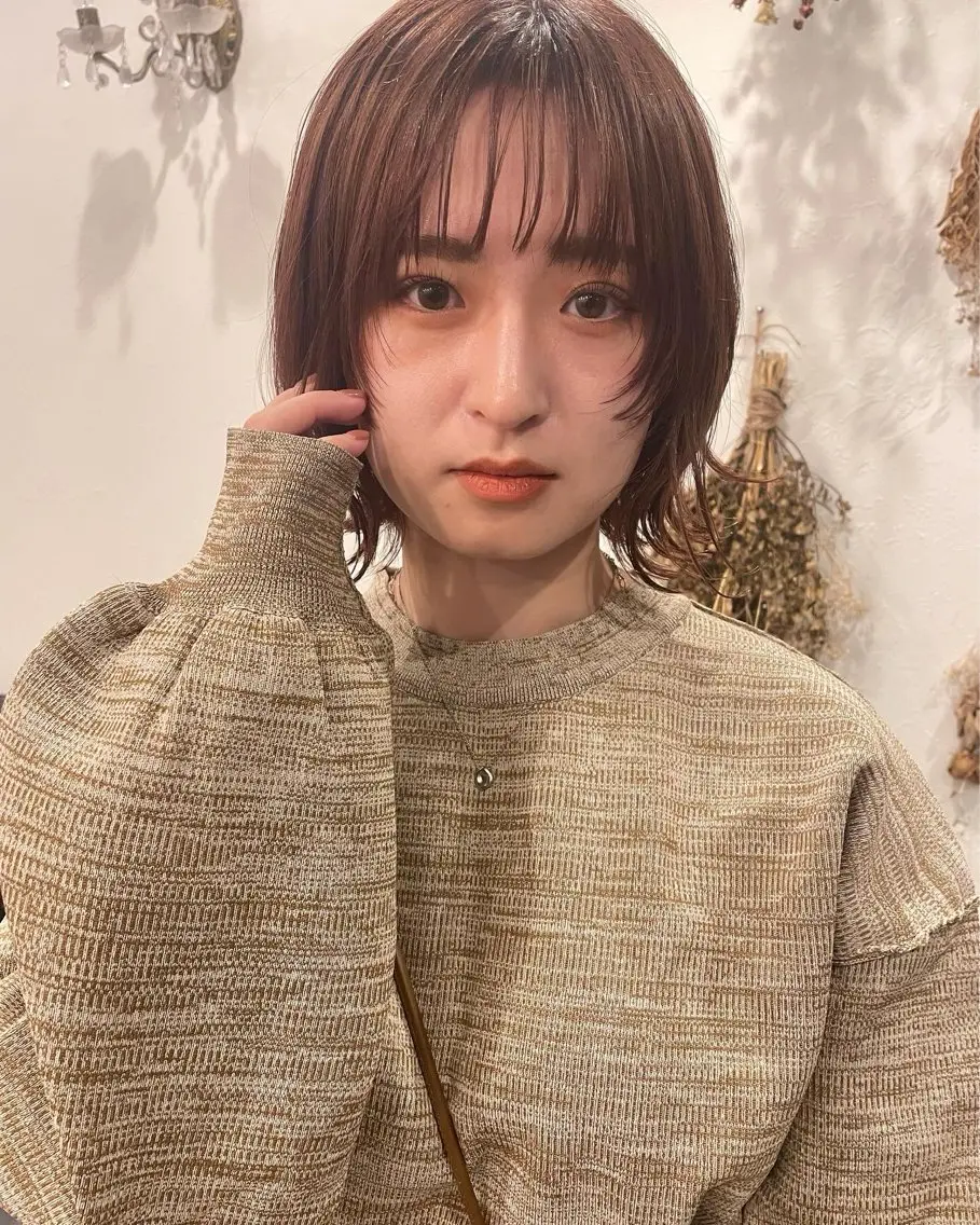 ショート カラー 顔まわりレイヤー レイヤーカット カット ヘアカラー トリートメント m ā l o.🌷 サカモトマイコのヘアスタイル