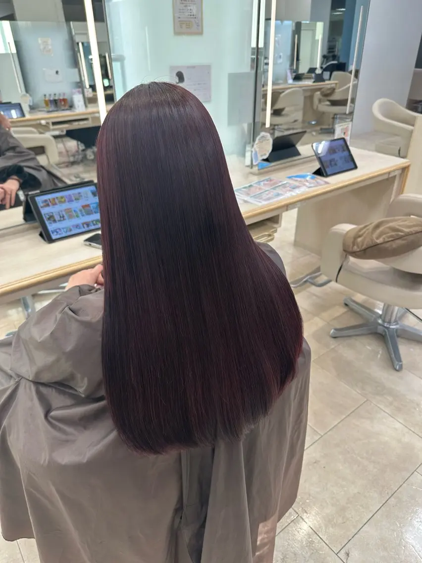 ロング カラー 艶髪 黄金比みくのヘアスタイル