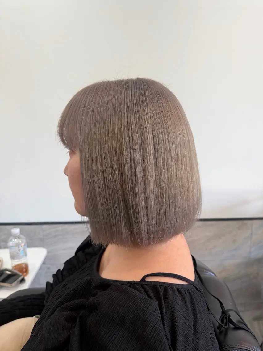 ミディアム カラー ヘアアレンジ 透明感カラー グレージュ ブリーチ/髪質改善/ メンズ/ KOKIのヘアスタイル