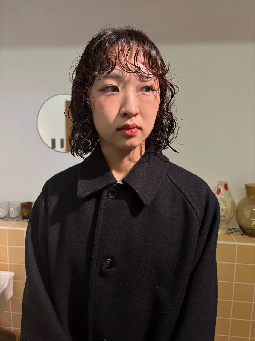 ショート パーマ カット パーマ sakura🌸 レイヤー/韓国ヘアのヘアスタイル