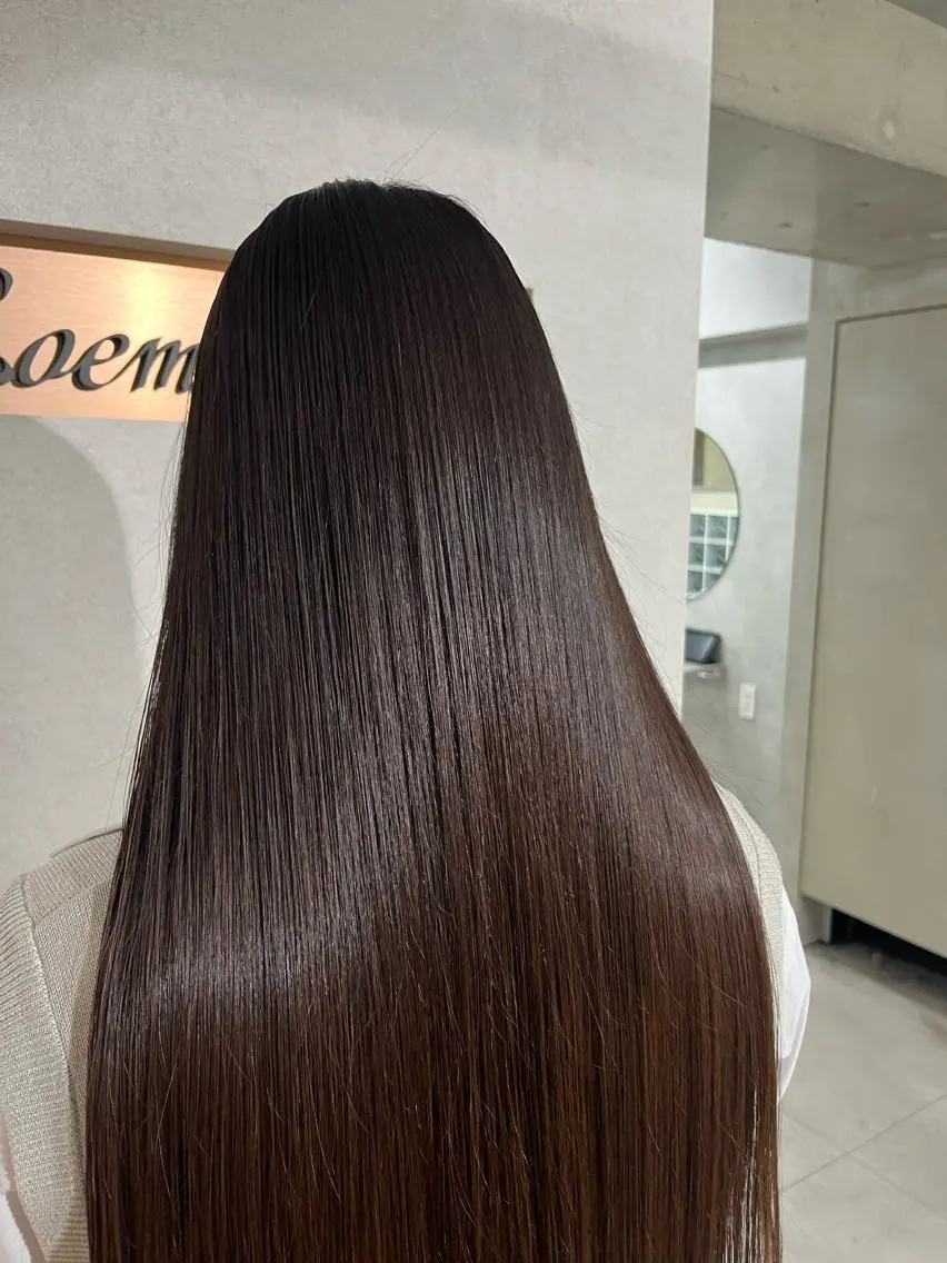 ロング パーマ 縮毛矯正 anon Loemのヘアスタイル