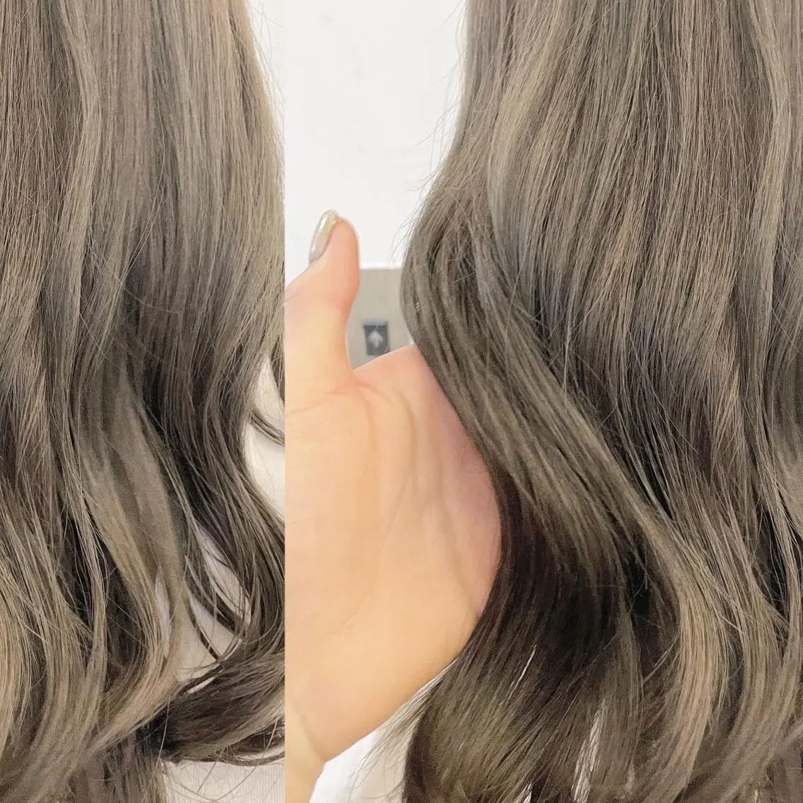 セミロング カラー ヘアカラー 💘韓国レイヤー上 品カラーruru💘のヘアスタイル